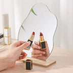 Irregular Acrylic Mirror With Wooden Base Photo Props