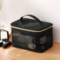 Travel Large Capacity Transparent Mesh Cosmetic Bag, Style: