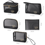 Travel Large Capacity Transparent Mesh Cosmetic Bag, Style: