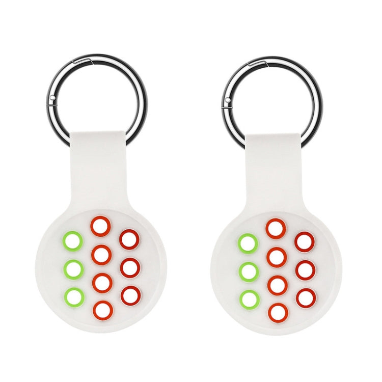2 PCS Contrast Color Perforated Silicone Case for AirTag 2nd Gen / AirTag 1st Gen — 07