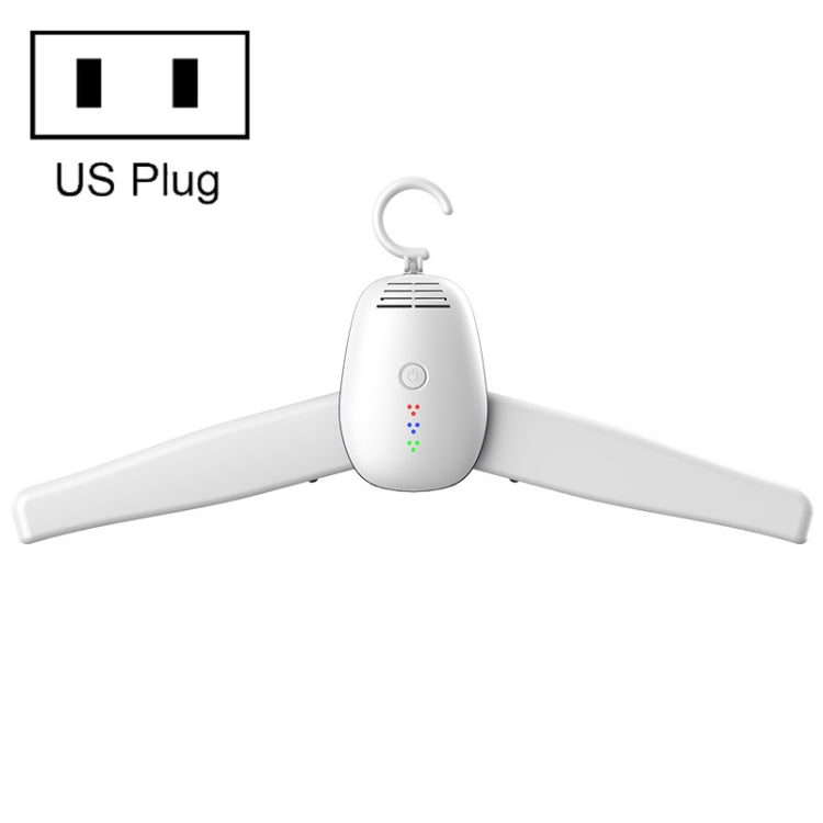 150W Hanger Type Folding Mini Dryer Shoe Dryer With UV Sterilization Function — EU Plug White