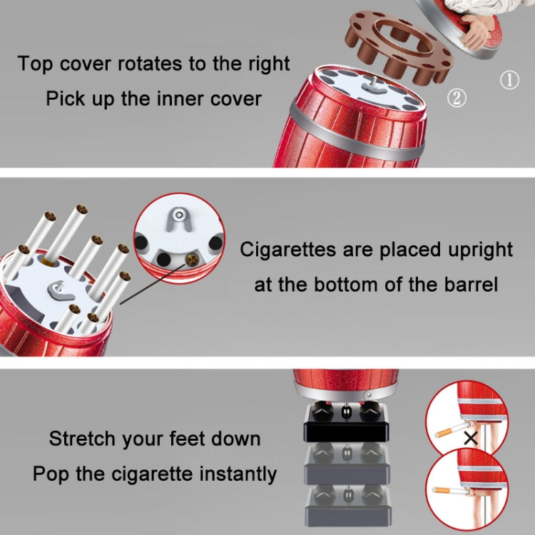 Wooden Barrels Automatic Ejection Cigarette Cases Spoof Toys — view 4