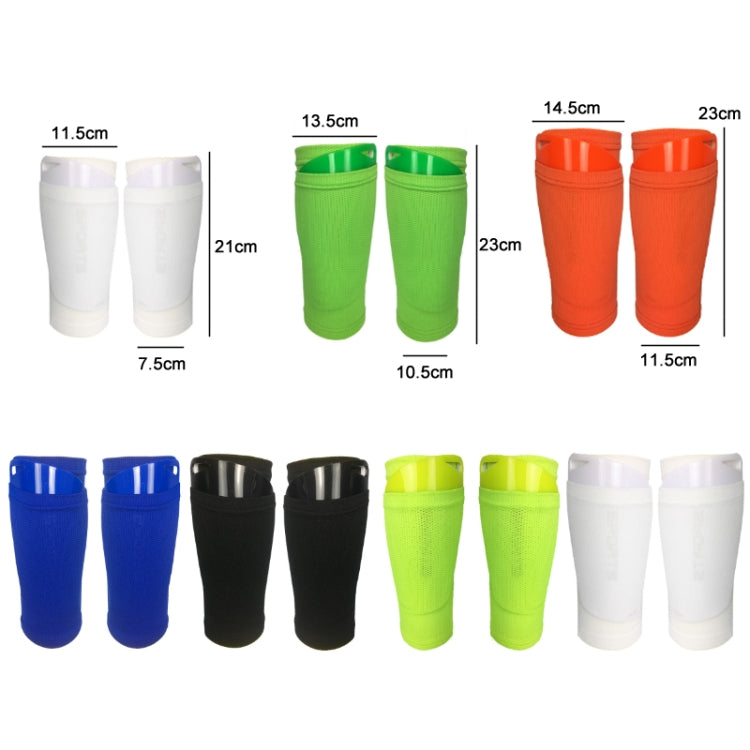 Football Shin Pads + Socks Sports Protective Equipment — Fluorescent Green (S)