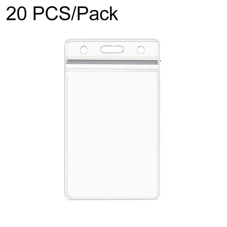 20 PCS Transparent PVC Vertical Plastic Card Sleeves Waterproof ID Card Sleeves Badges