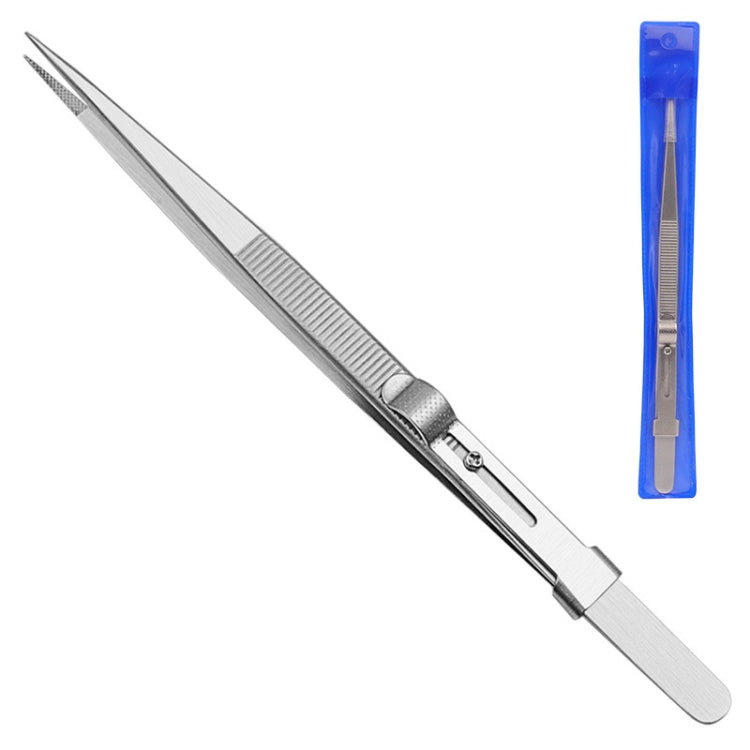 Diamond Jewellery Tweezers With Slotted Stainless Steel Tweezers, Spec: