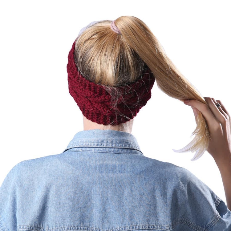 2 PCS Twist Hair Accessories Hair Band Knitted Wool Thickened Warm Headgear — view 19
