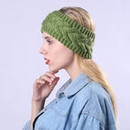2 PCS Twist Hair Accessories Hair Band Knitted Wool Thickened Warm Headgear — view 20