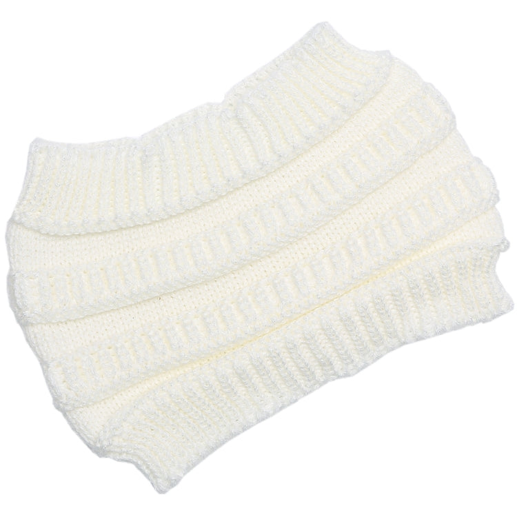 Autumn and Winter Women Knitted Headband Widening Face Wash Head Cover — Black