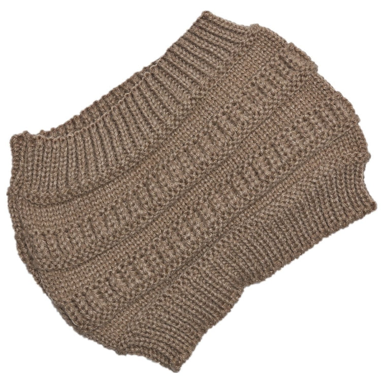 Autumn and Winter Women Knitted Headband Widening Face Wash Head Cover — Wine Red
