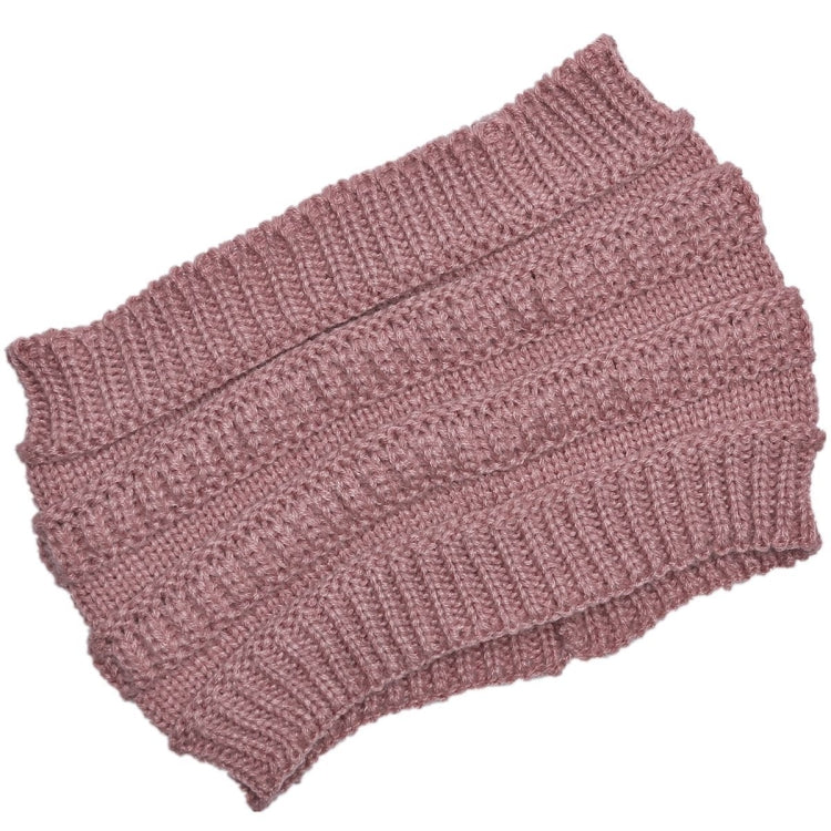 Autumn and Winter Women Knitted Headband Widening Face Wash Head Cover — Light Grey