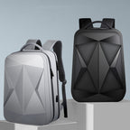 160 Large Capacity ABS Waterproof Laptop Backpack with USB Charging Port — Black