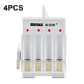 4 PCS BMAX B-04 AAA/AA 1.2V Battery 4 Slot USB Charger