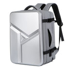 Large-capacity Waterproof Expandable Hard Shell Backpack with USB Charging Hole