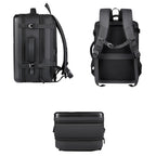 Large-capacity Waterproof Expandable Hard Shell Backpack with USB Charging Hole — view 8