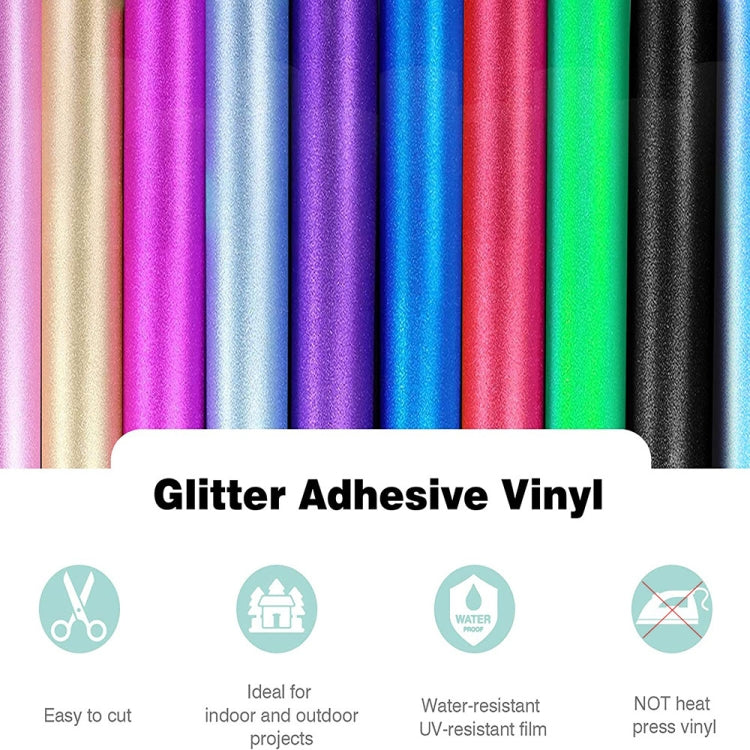 Glitter Adhesive Craft Permanent Vinyl Film For Cup Wall Glass Decor — view 31
