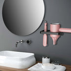 2-in-1 Hair Dryer Wall Mount Bracket Bathroom Shelf — view 5