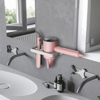 2-in-1 Hair Dryer Wall Mount Bracket Bathroom Shelf — view 6