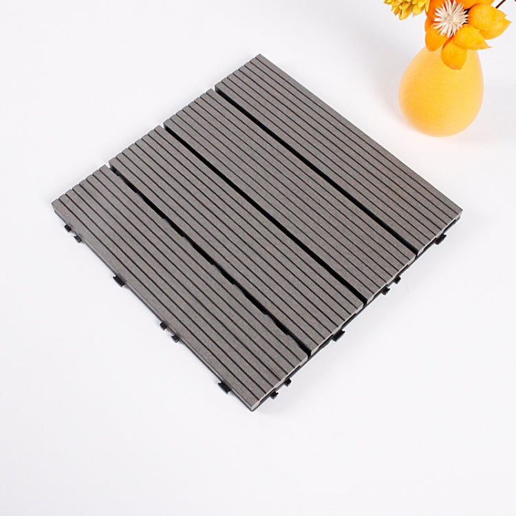 Outdoor Plastic Wood Waterproof Anti-corrosion Splicing Floor — Grey