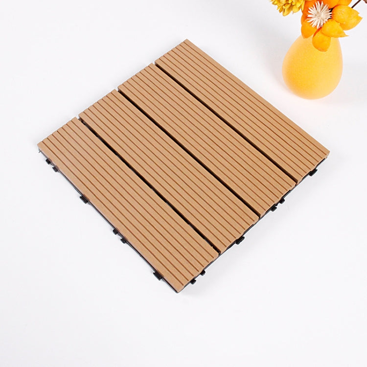 Outdoor Plastic Wood Waterproof Anti-corrosion Splicing Floor — Apricot Yellow