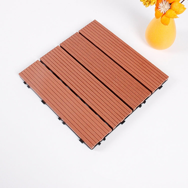Outdoor Plastic Wood Waterproof Anti-corrosion Splicing Floor — Rosewood