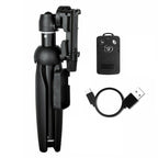 YUNTENG Mobile Phone Selfie Rod Tripod With Bluetooth Remote Control — 9928N Black