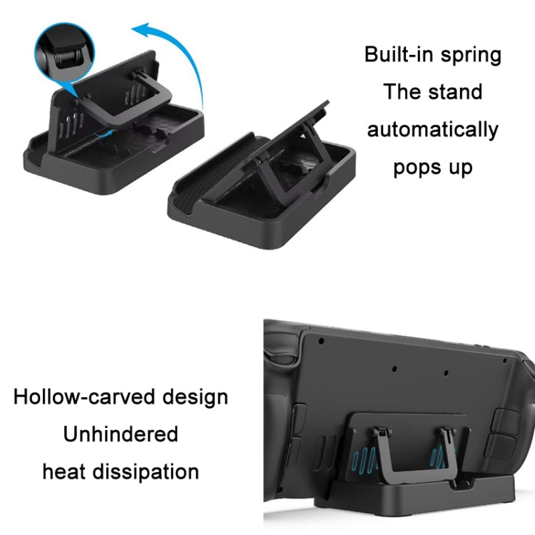 PGTECH For Steam Deck Adjustable Folding Console Stand + Trackpad Sticker Set