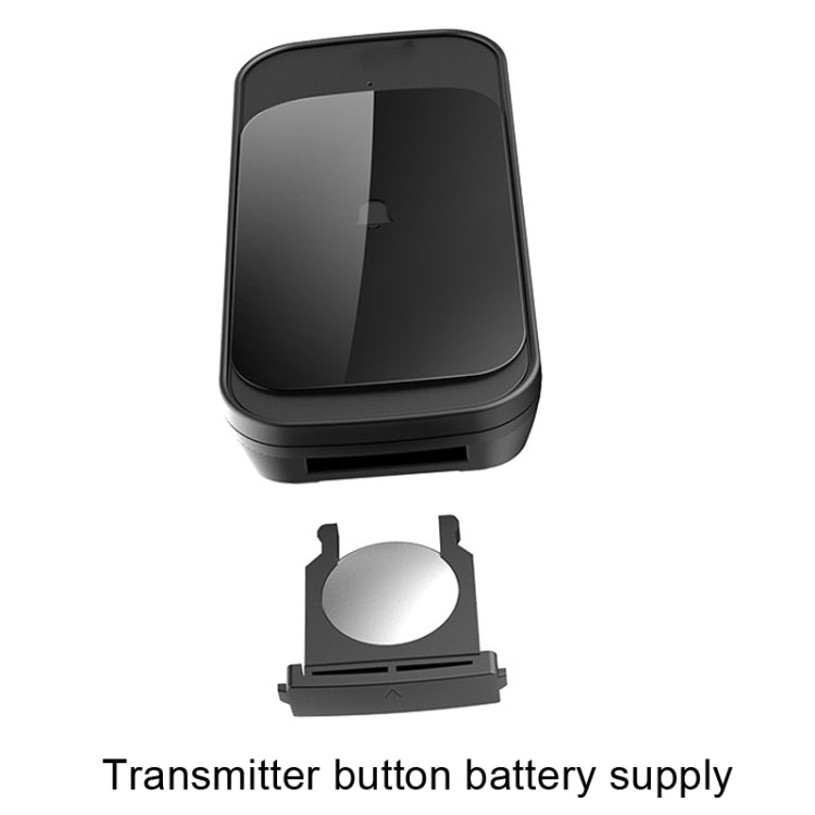C03 1 For 1 Home Wireless Waterproof Touch Sensor Doorbell — EU Plug White