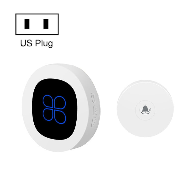 R16 1 For 1 Smart Wireless Self-Powered Hotel Home Electronic Call Doorbell — R16 EU Plug Black
