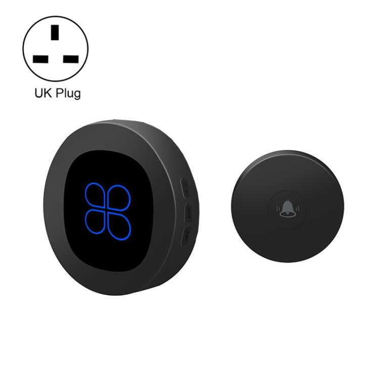 R16 1 For 1 Smart Wireless Self-Powered Hotel Home Electronic Call Doorbell — R16 UK Plug White