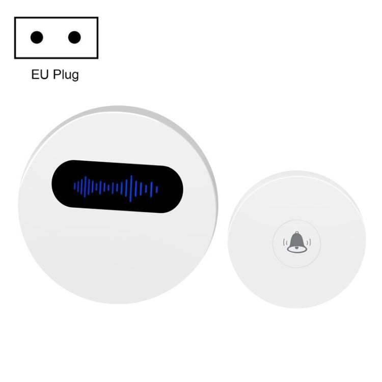 T10-1 1 For 1 Lighting Self-Power Generation Wireless Intelligent Anti -Rainwater Doorbell — T10-1 UK Plug Black