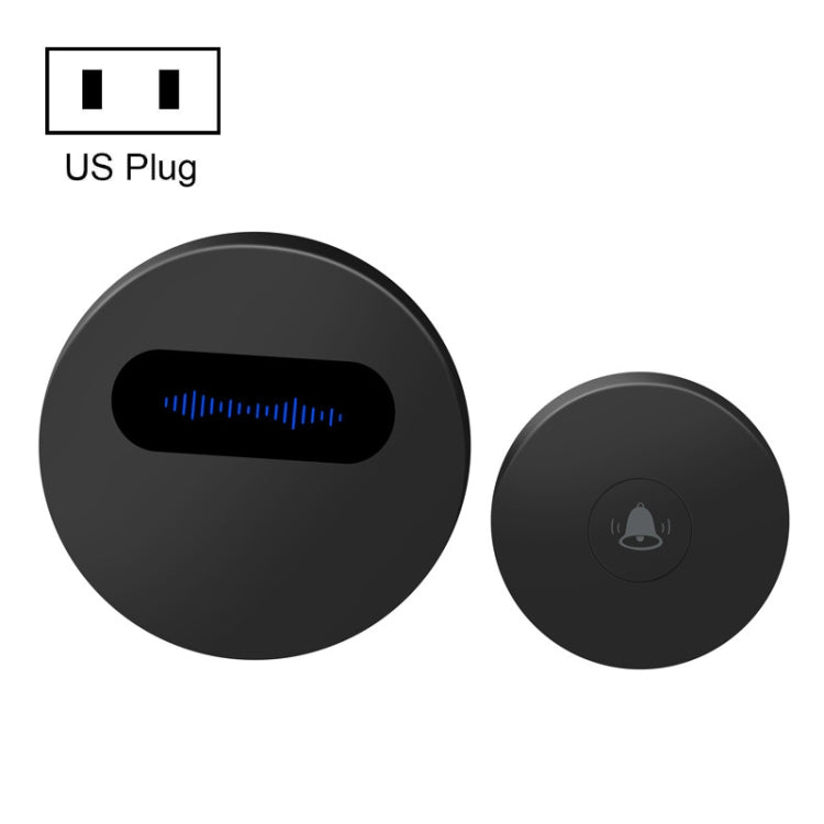 T10-1 1 For 1 Lighting Self-Power Generation Wireless Intelligent Anti -Rainwater Doorbell — T10-1 US Plug White