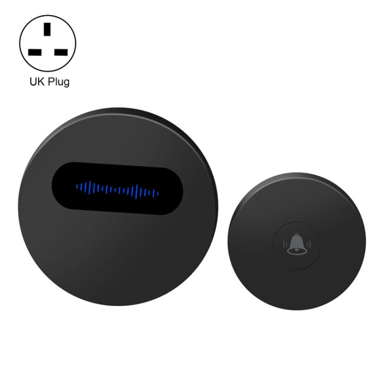 T10-1 1 For 1 Lighting Self-Power Generation Wireless Intelligent Anti -Rainwater Doorbell — T10-1 UK Plug White