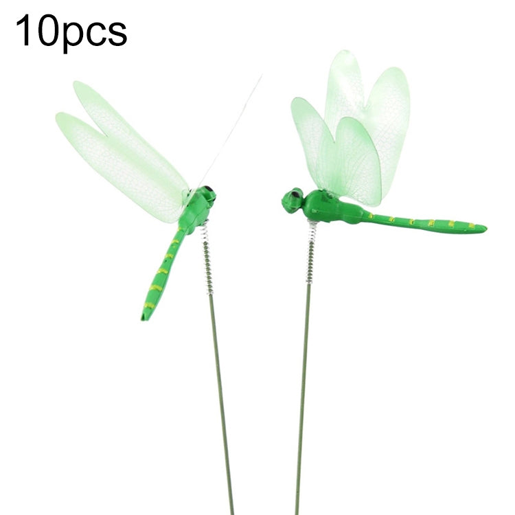 Simulation Plug Rod Magnetic Dragonfly Home Wall Garden Decoration, 1PCS Blue — 1PCS Red