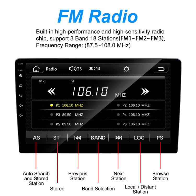 C7001 7 Inch Touch Screen Built-In CarPlay Car MP5 Player, Style: