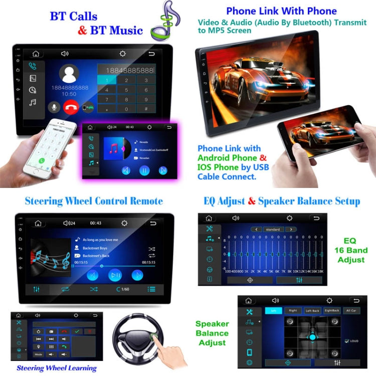 C7001 7 Inch Touch Screen Built-In CarPlay Car MP5 Player, Style:
