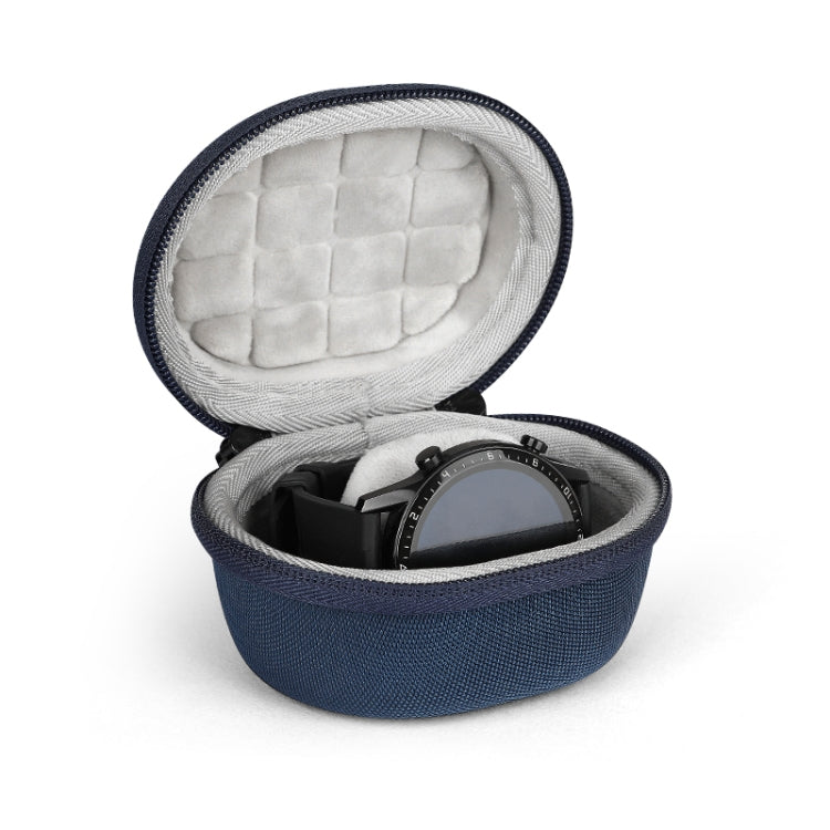 EVA Smartwatch Storage Case Universal Fleece Watch Storage Bag With Carabiner — Black