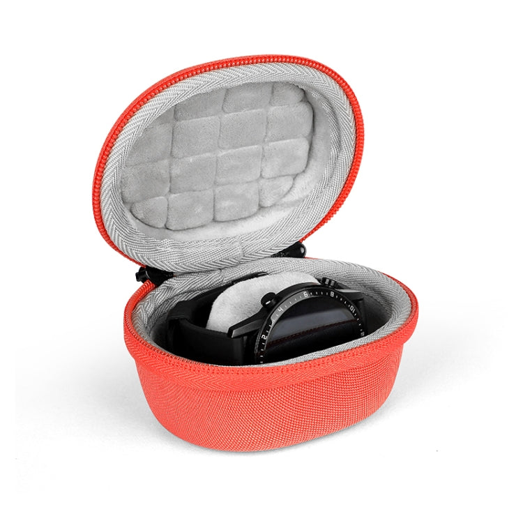 EVA Smartwatch Storage Case Universal Fleece Watch Storage Bag With Carabiner — Blue