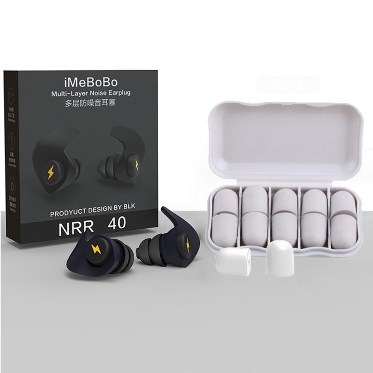 Anti-noise Sleep Earplugs Soundproof Earplugs — Black