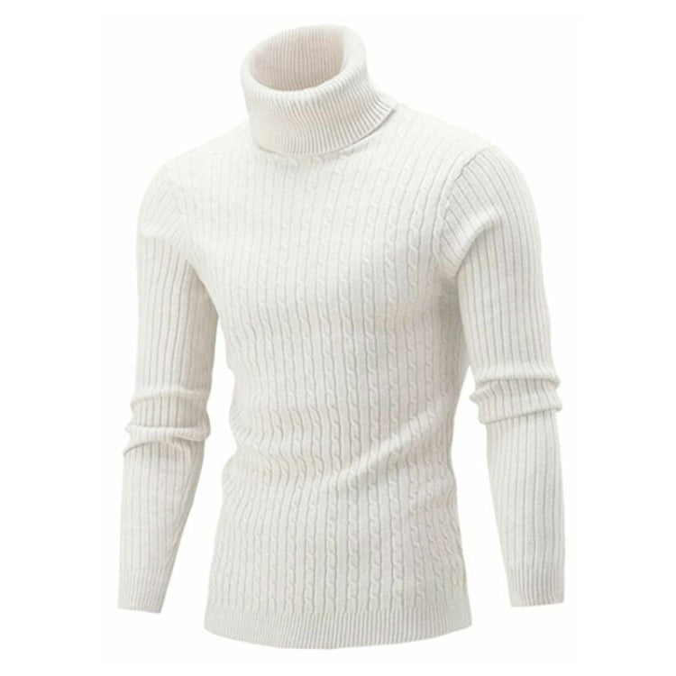 High-Collar Long-Sleeved Men Sweater Casual Thread Knit Clothes — view 26