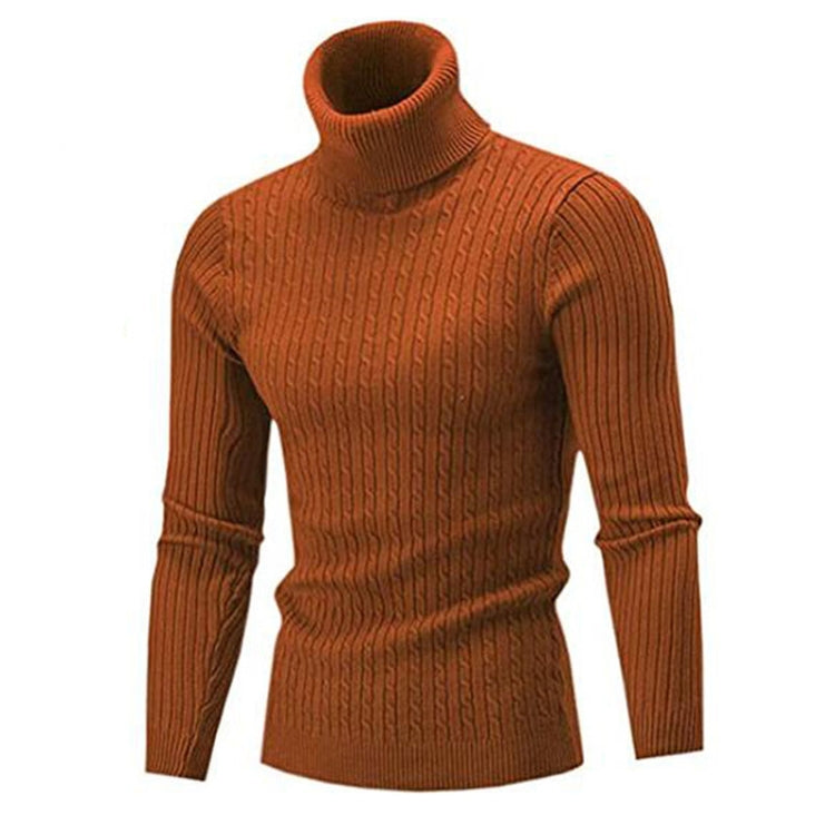 High-Collar Long-Sleeved Men Sweater Casual Thread Knit Clothes — view 29