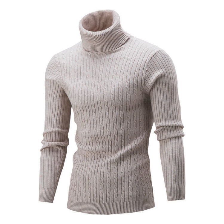 High-Collar Long-Sleeved Men Sweater Casual Thread Knit Clothes — view 31