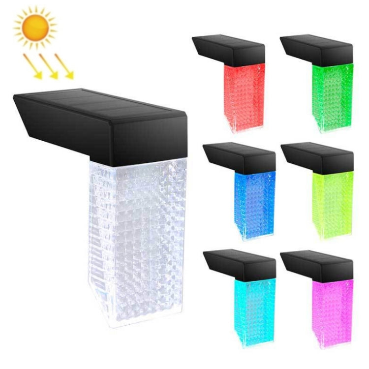 Outdoor Waterproof Courtyard Corridor Steps LED Solar Light — White+Colorful Light