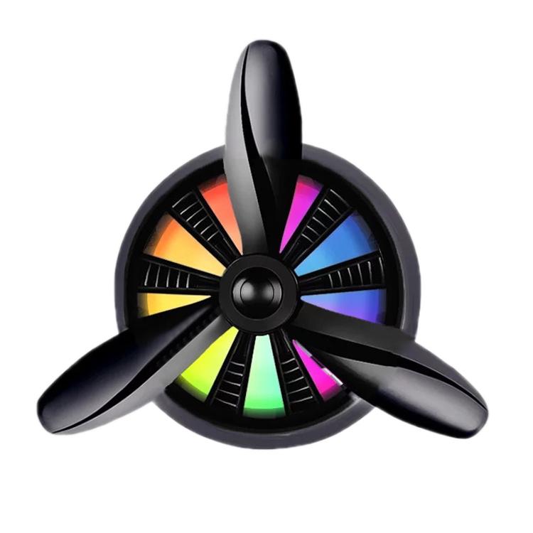 Car Air Outlet Perfume Aromatherapy Swivel Fan With Light