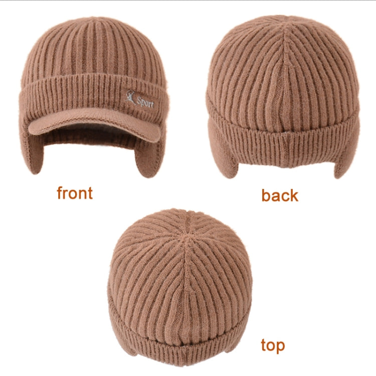 Men Outdoor Ear Protection Woolen Cap Warm Thickened Baseball Cap — view 7