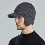 Men Outdoor Ear Protection Woolen Cap Warm Thickened Baseball Cap — view 9