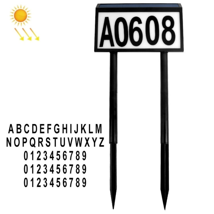 Solar LED Light Control Waterproof Plug Door Light, Style: — 5 Letters + 3 Sets Numbers