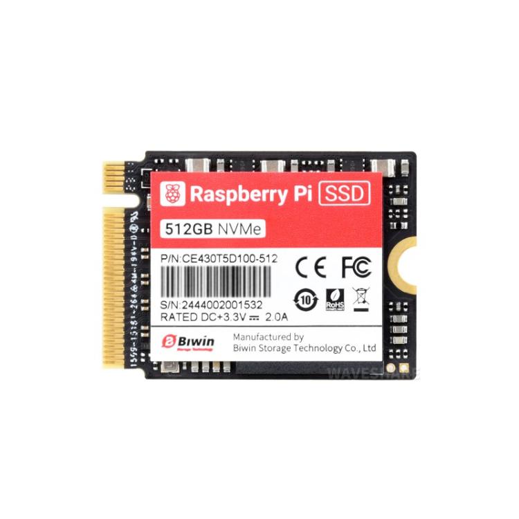 WAVESHARE Official Raspberry Pi SSD Complies With PCIe Gen 3 Standard