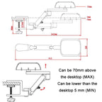 Aluminum Alloy Computer Desk Wrist Brace Arm Bracket