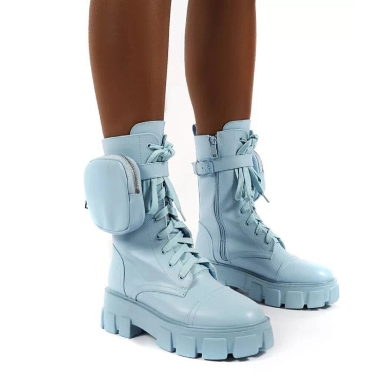 Autumn and Winter Retro Thick-soled Muffin Heel Martin Boots — 41