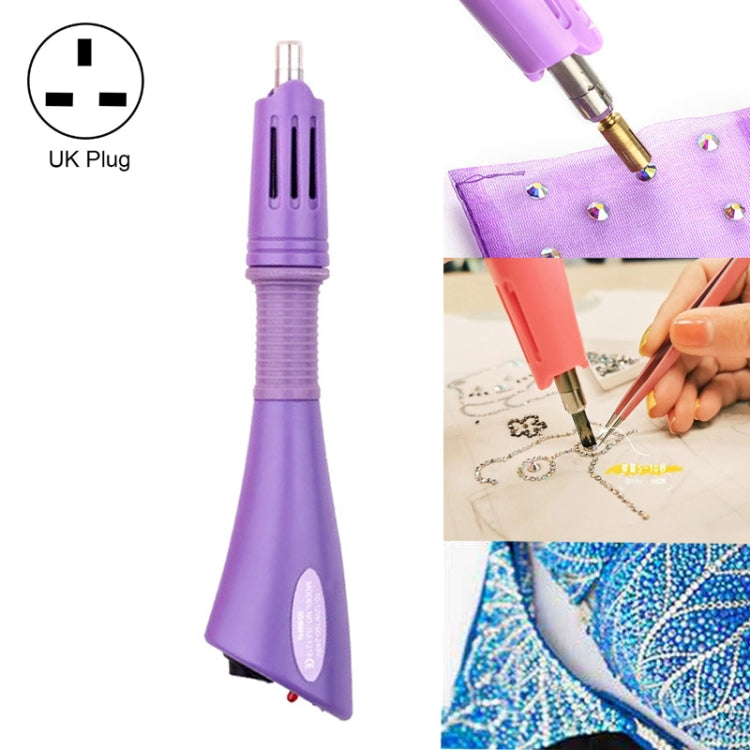 DIY Manual Stamping Tools Portable Dot Drill Pen, Specification: — UK Plug Purple